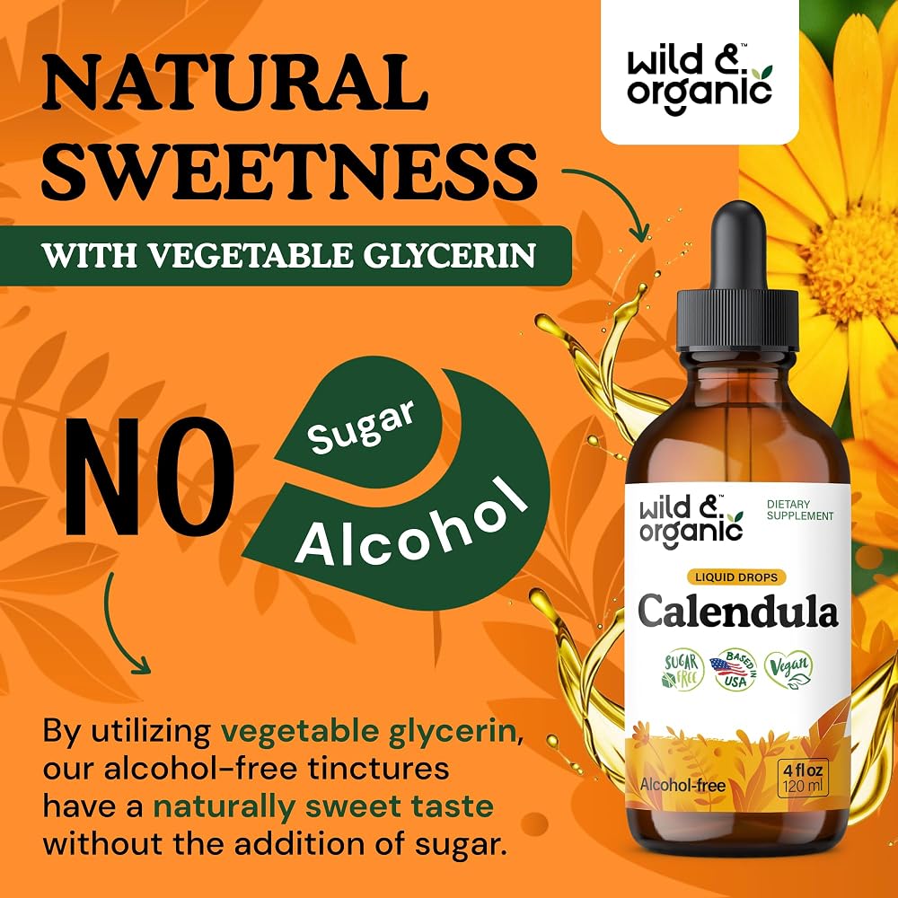 Wild & Organic Calendula Flowers Antioxidant Drops - 4 fl oz - image 6