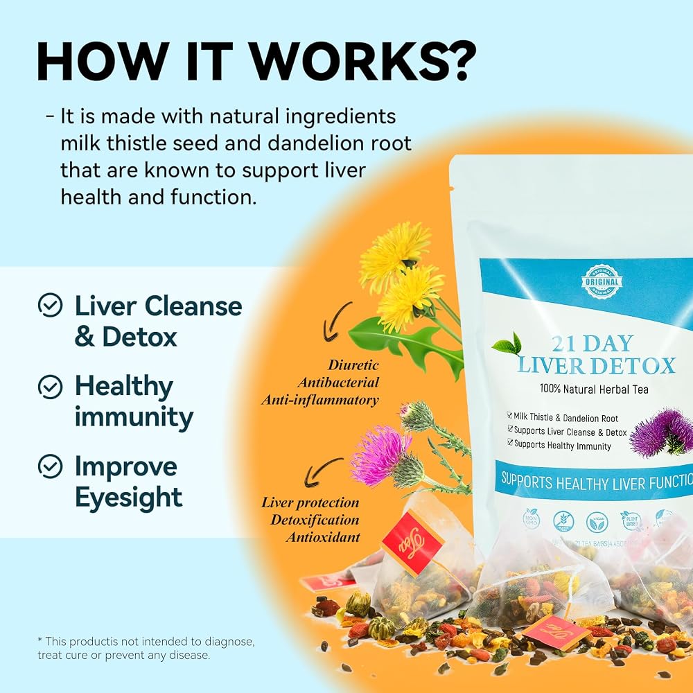 Laicuherb Milk Thistle Liver Detox Tea for Digestion and Immunity - image 8