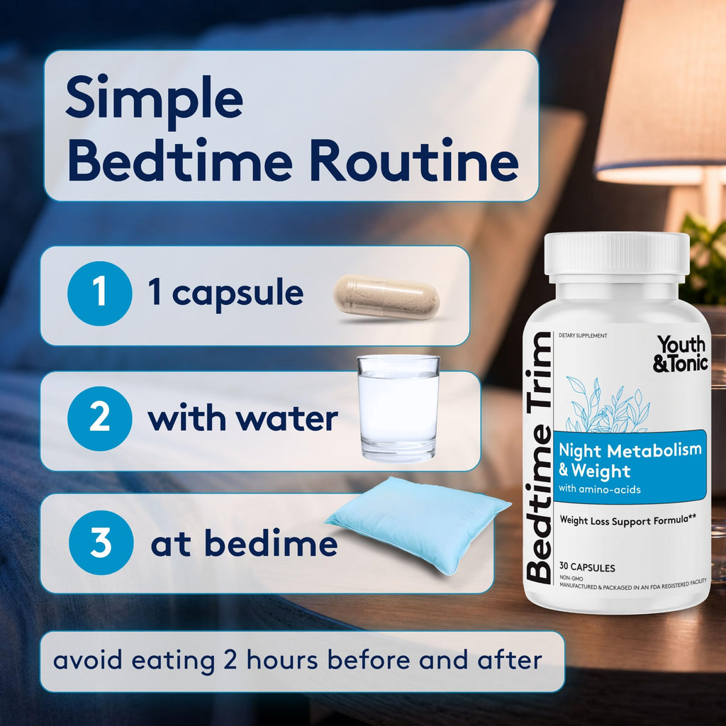 Youth & Tonic Bedtime Trim Weight Loss Pills - 30 Capsules - image 8