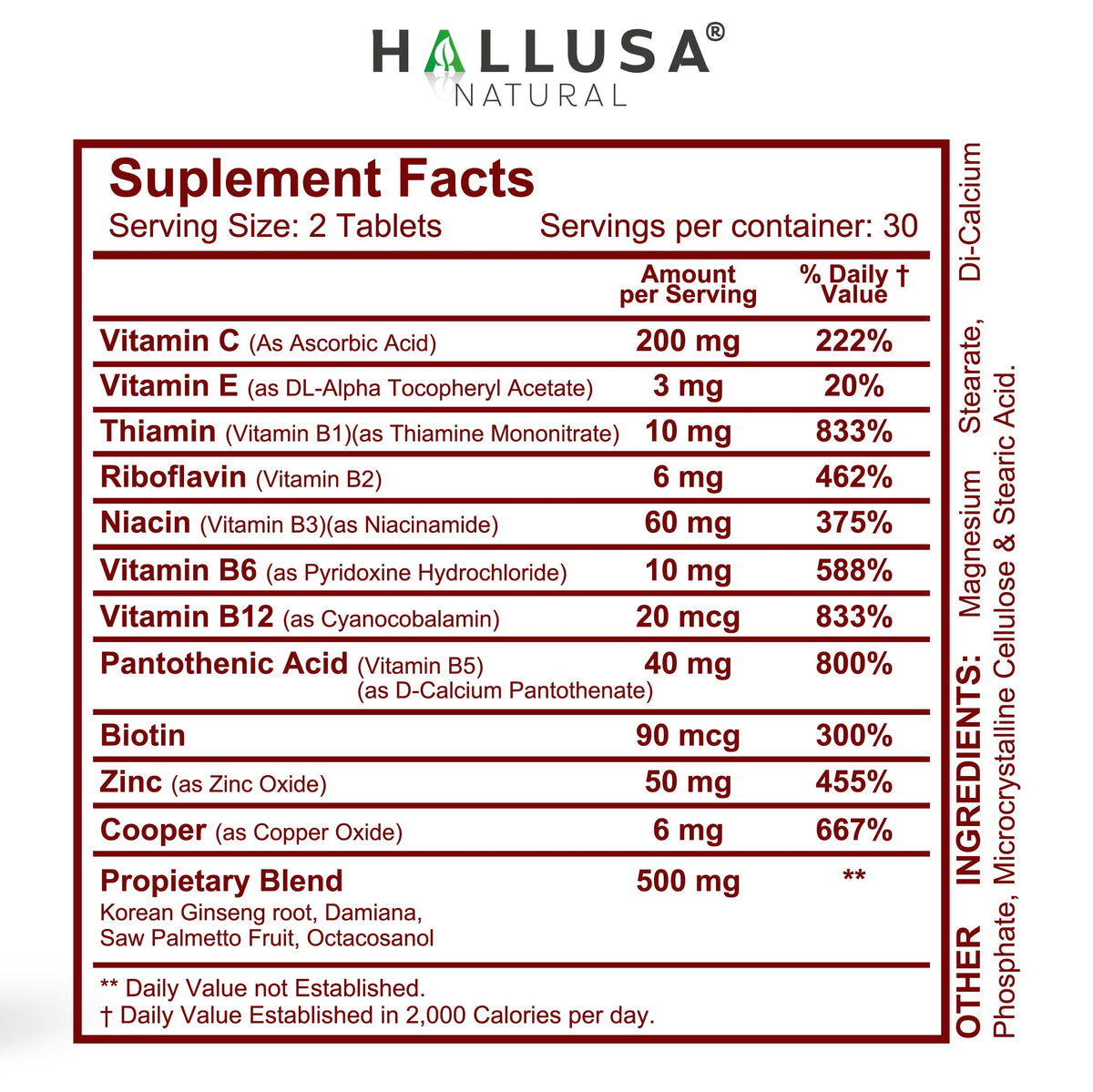 "N/A" Hallusa Hallvigor Prostate Health Men's Multivitamin - 60 Capsules - image 4