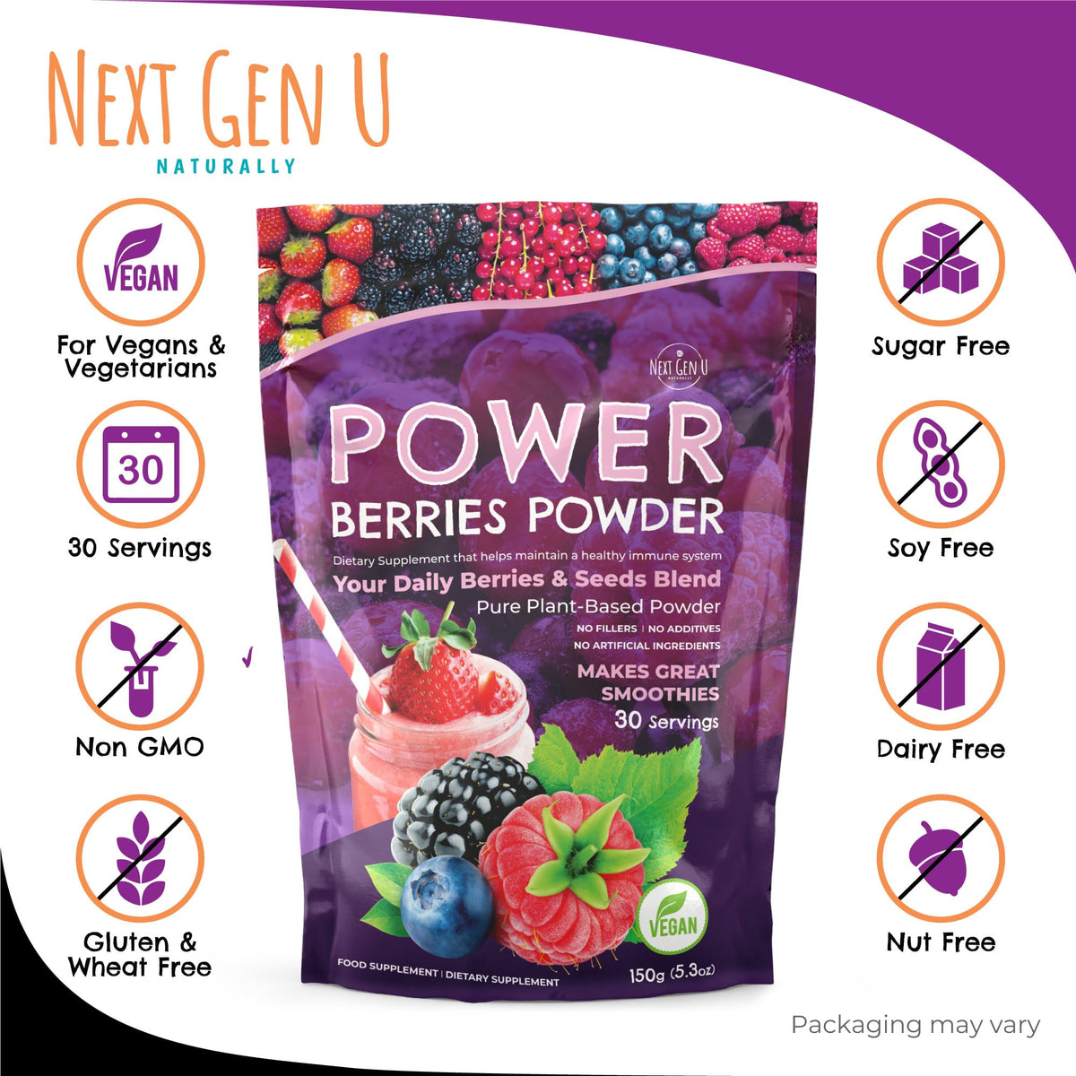 NGU Next Gen U Super Berry Powder - 150g - image 3