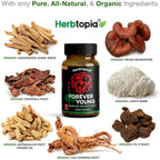 Herbtopia Forever Young Anti Aging Adaptogen Supplement - 60 Vegan Capsules - image 2