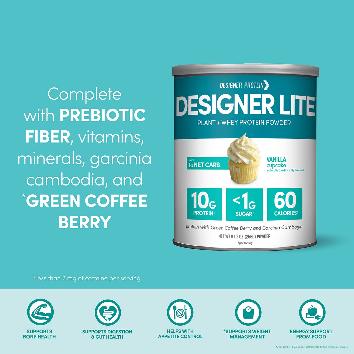 Designer Wellness, Designer Lite, Low Calorie Natural Protein
