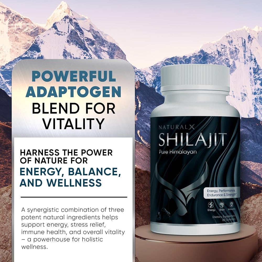 Natural X Pure Shilajit Gummies with Ashwagandha - 60 Count - image 3