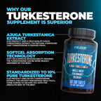 Huge Supplements Turkesterone 500mg Ajuga Extract - 60 Softgels - image 2