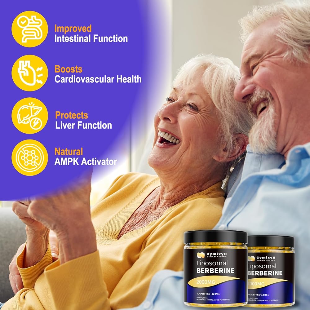 Cymixy8 Berberine HCL Liposomal Gummies AMPK Activator - 90 Count - image 3