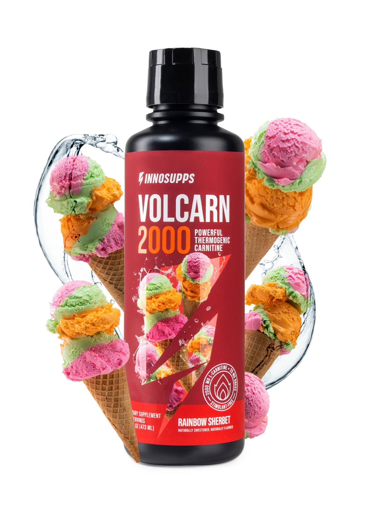 InnoSupps Volcarn 2000 - Liquid L-Carnitine for Men & Women