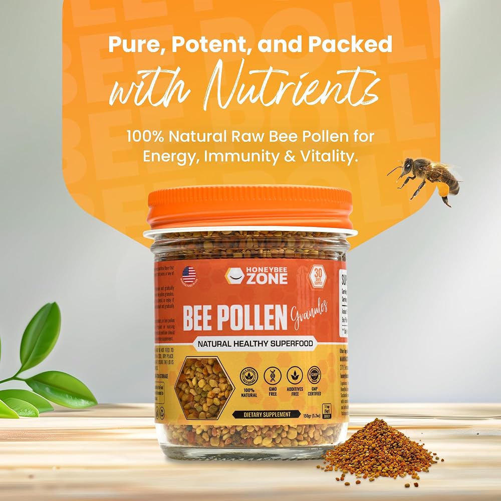 HONEYBEEZONE Raw Bee Pollen Granules - 5.2 oz - image 2