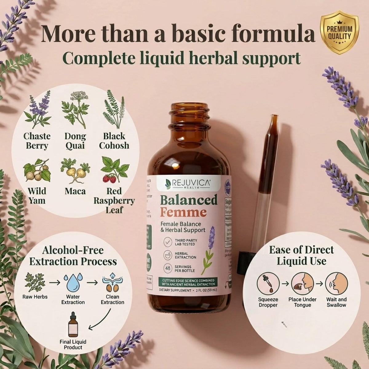 Rejuvica Health Balanced Femme Female Support Liquid - 2 Fl Oz - image 4