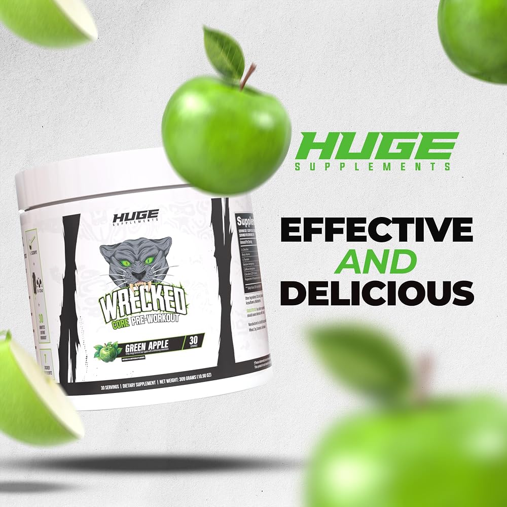 Huge Supplements Wrecked Core - All-in-One Pre-Workout Supplement