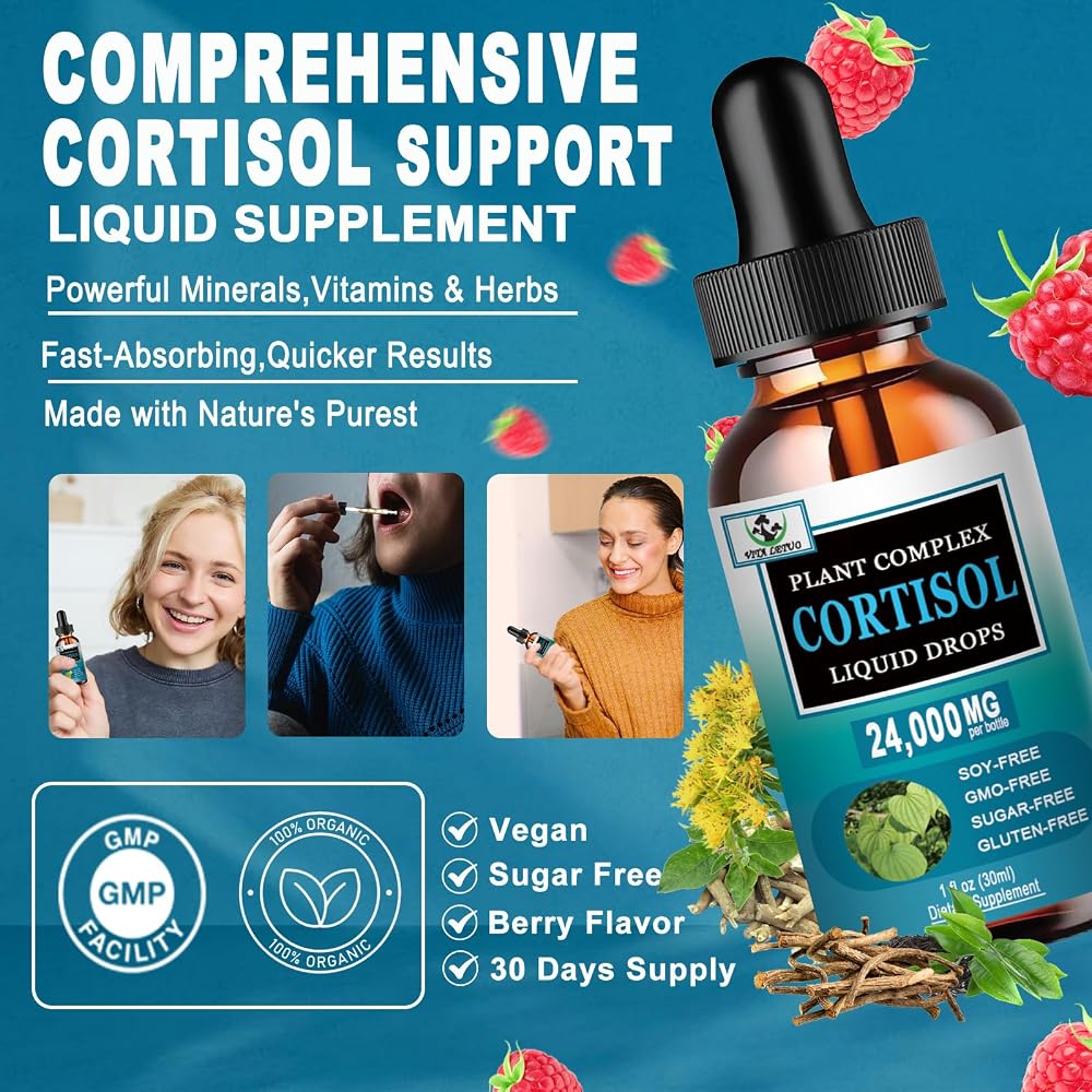 Vita Letuo Cortisol Support Liquid Drops for Women - 1 Fl Oz - image 2