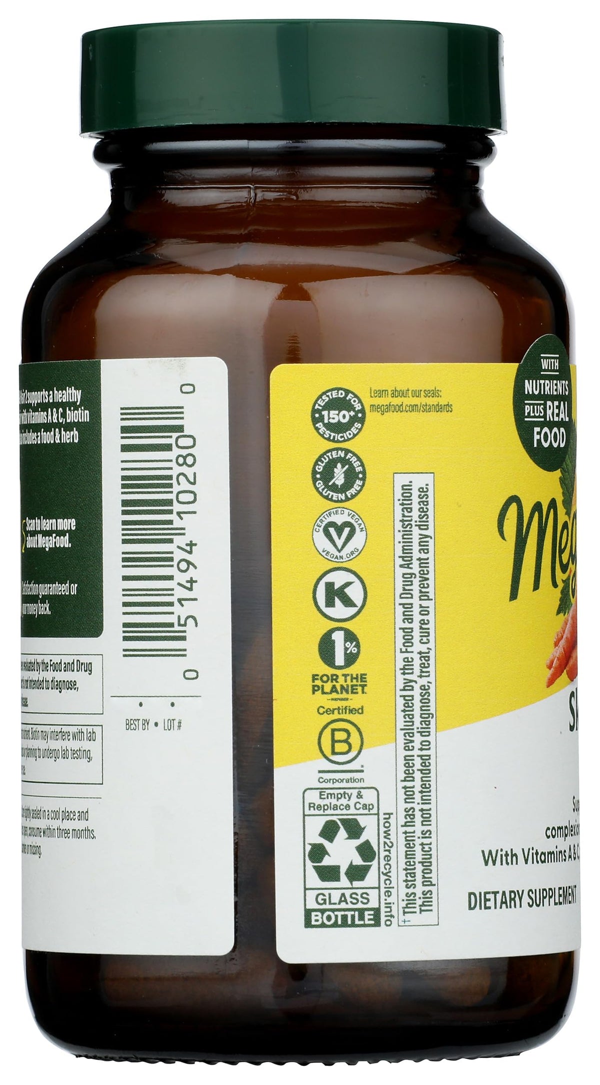 MegaFood Skin Hair & Nails Multivitamin - 60 Tablets - image 6