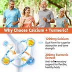Nextdia Calcium Gummies with Turmeric for Women & Men - Calcium