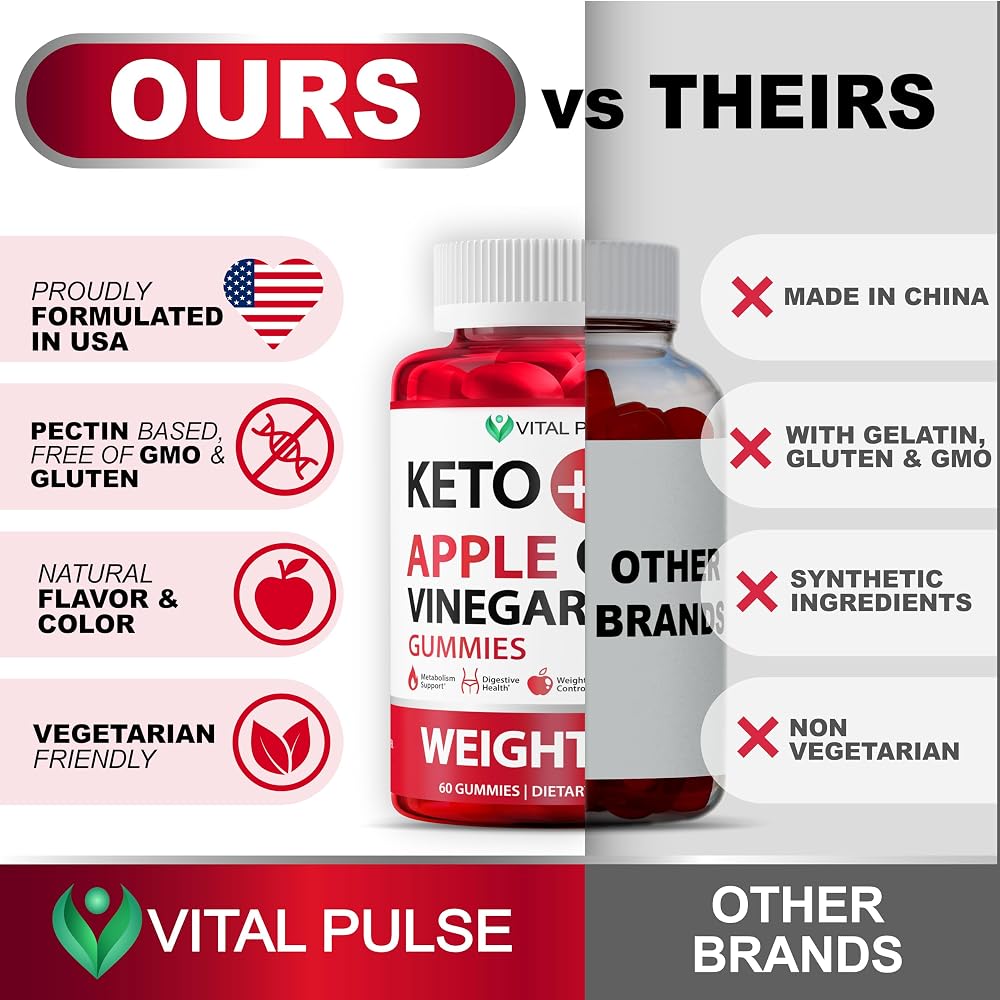 Vital Pulse Keto ACV Gummies Sugar Free Weight Loss - 60 Gummies - image 5