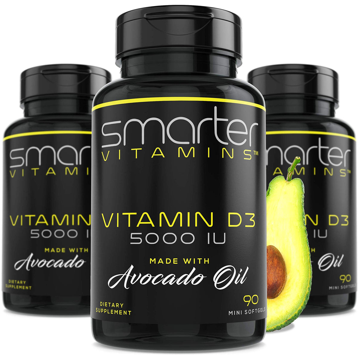 SmarterVitamins Vitamin D3 5000 IU with Avocado Oil - 270 Softgels