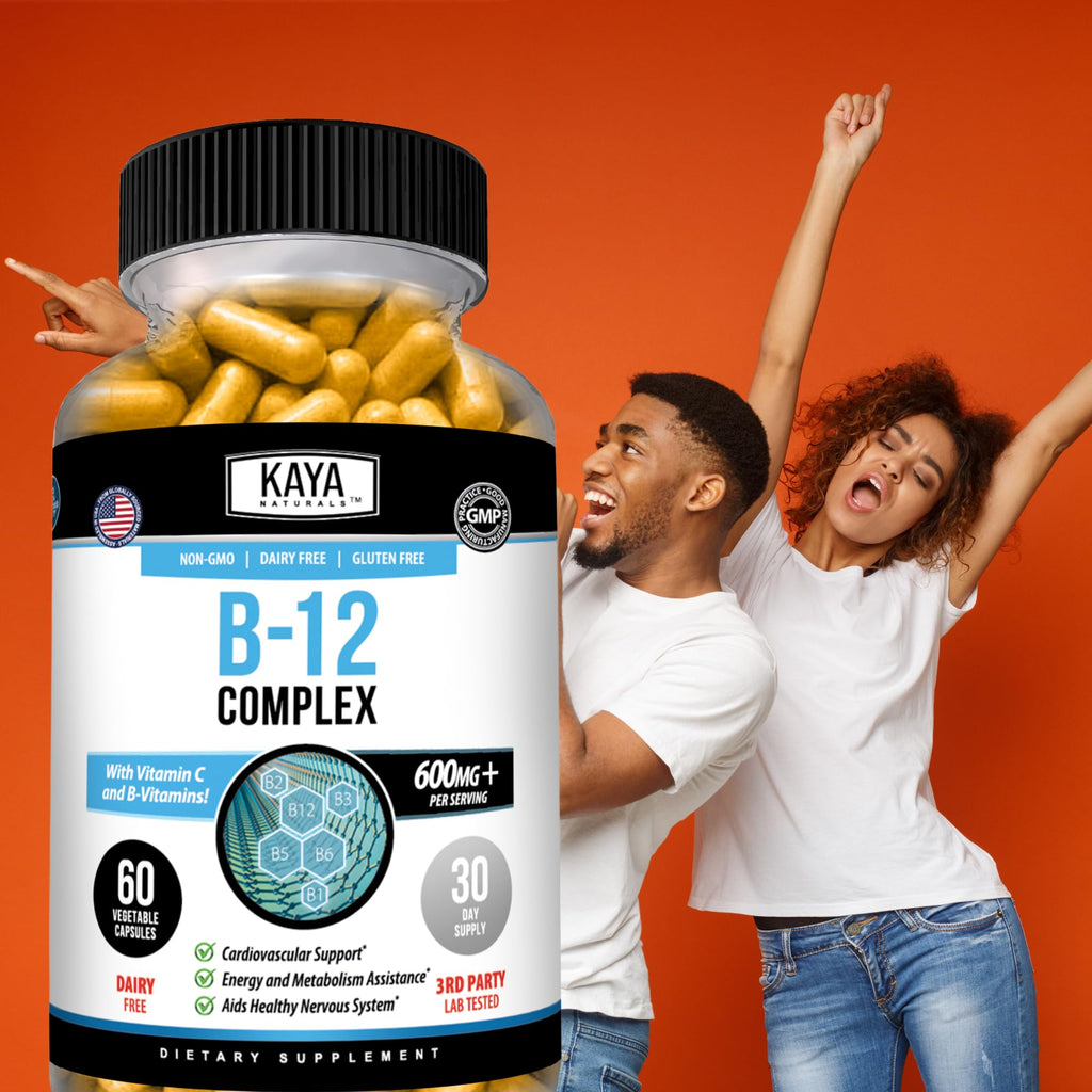 Kaya Naturals B-12 Complex - Multivitamin Supplement for Women & Men