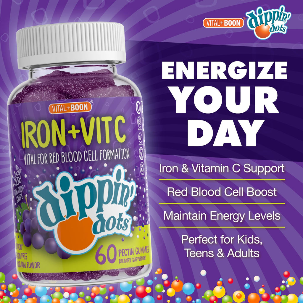 Vital+Boon Iron Gummies with Vitamin C & B12