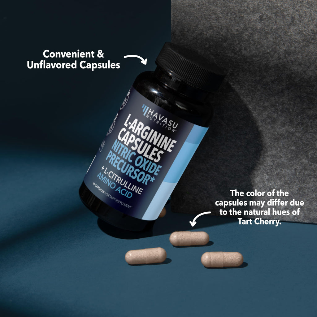 HAVASU NUTRITION L-Arginine Nitric Oxide Supplement Capsules
