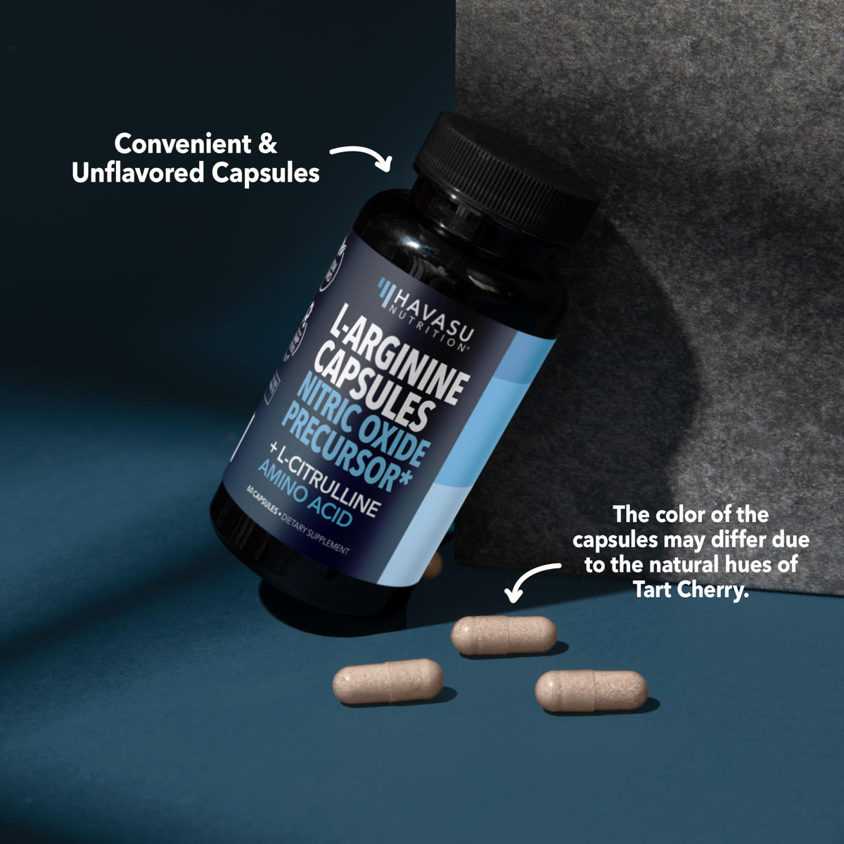 HAVASU NUTRITION L-Arginine Nitric Oxide Supplement Capsules