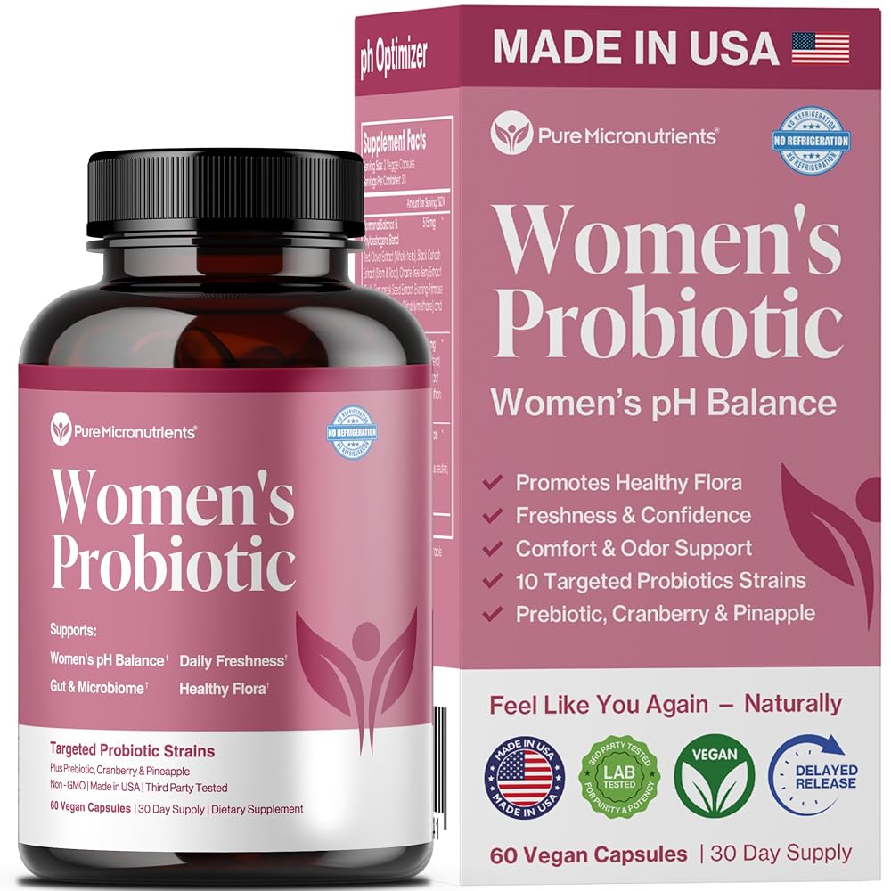 Pure Micronutrients Vaginal Probiotics with Cranberry pH Balance - 60 Capsules