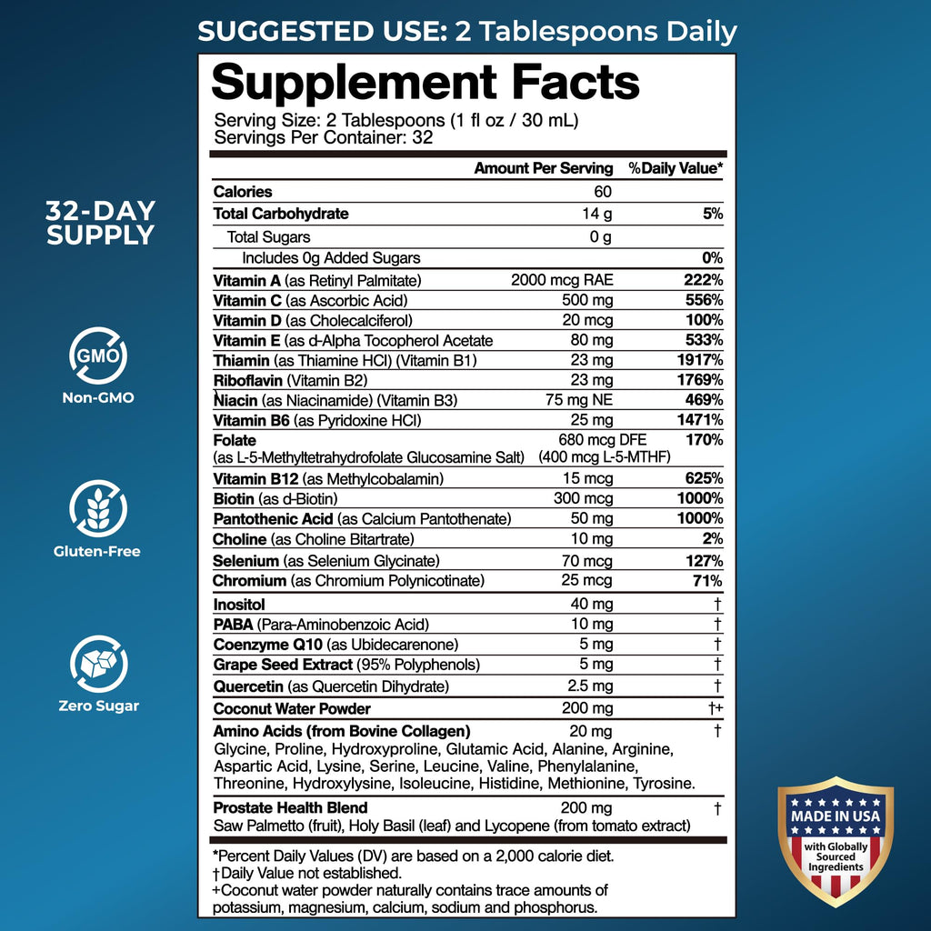 Tropical Oasis Liquid Multivitamin for Men - 32 Fl Oz - image 2