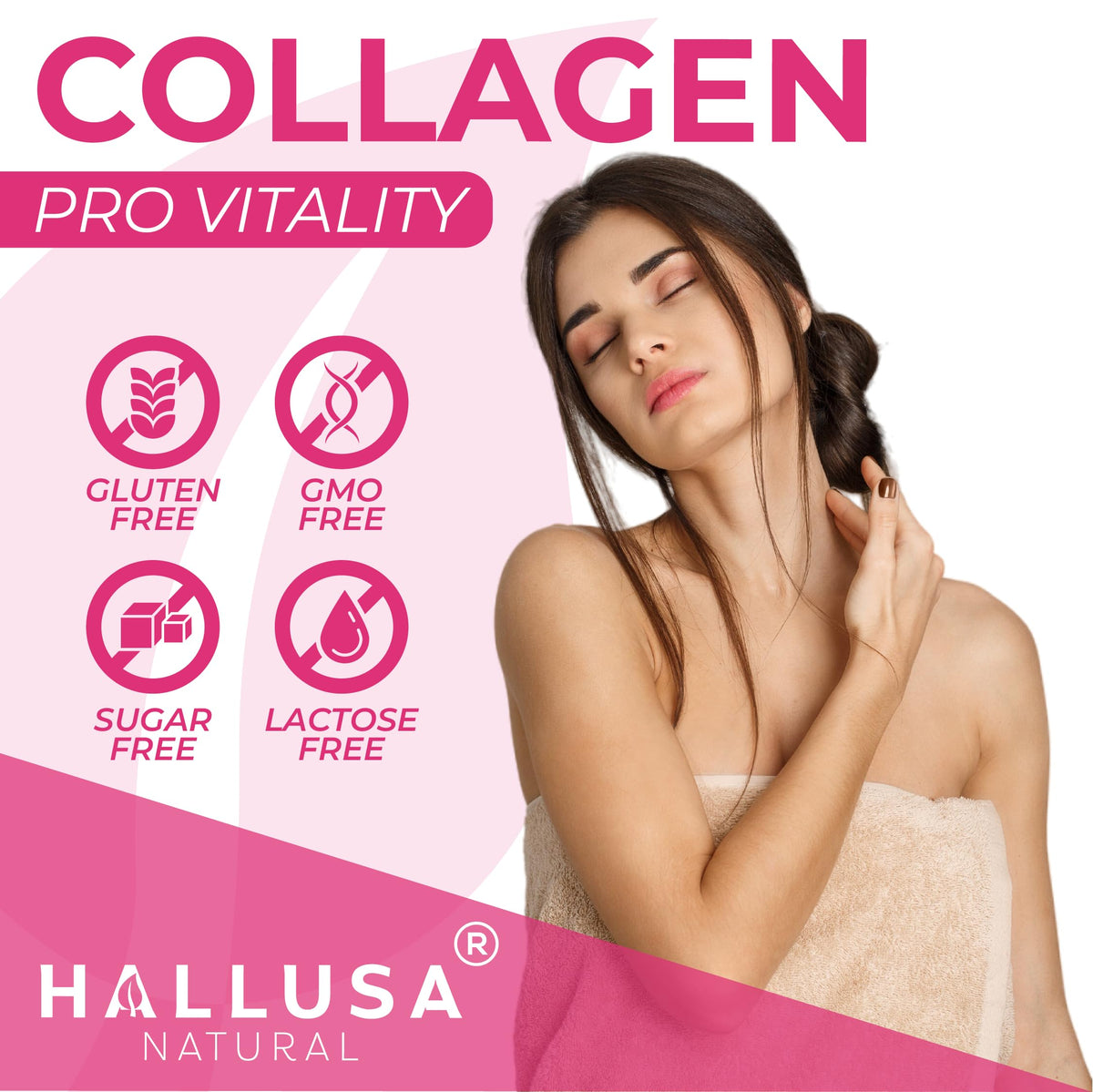 Hallusa Natural Liquid Hydrolyzed Collagen with Vitamin C - 16 fl oz - image 5