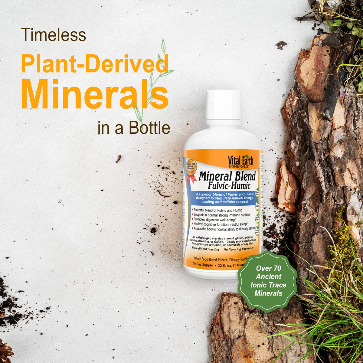 Vital Earth Minerals Fulvic Humic Mineral Blend Liquid - 3 x 32 Fl Oz - image 4