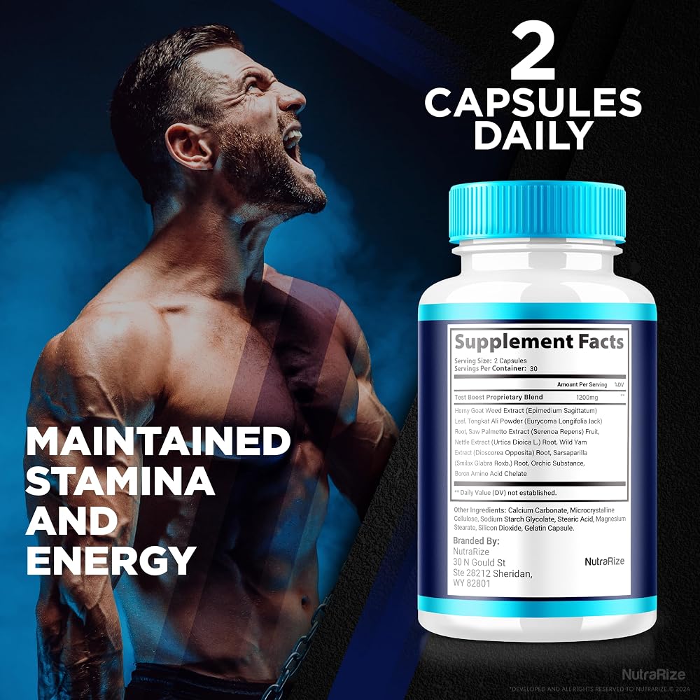 NutraRize Power Rise for Men All Natural Support - 60 Capsules - image 5