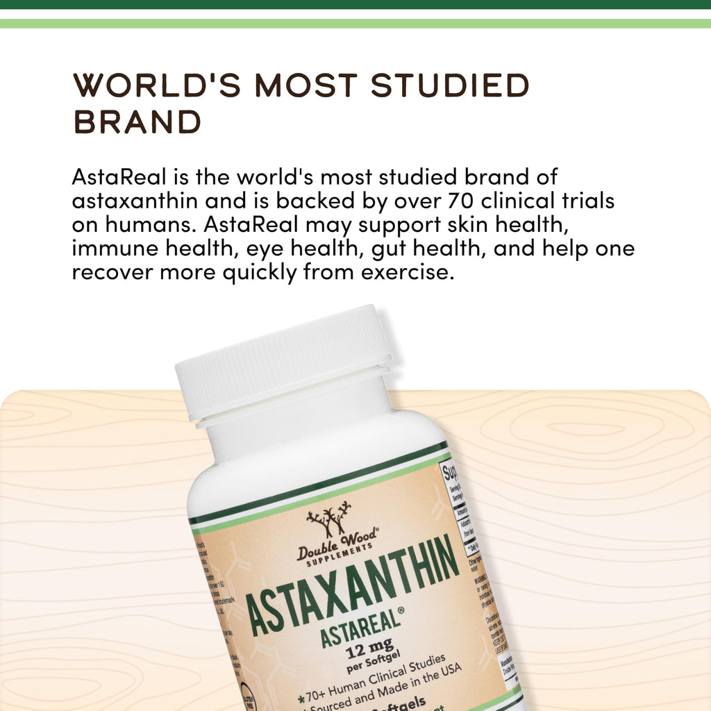 Double Wood Supplements Astaxanthin 12mg Softgels - 60 Softgels - image 4