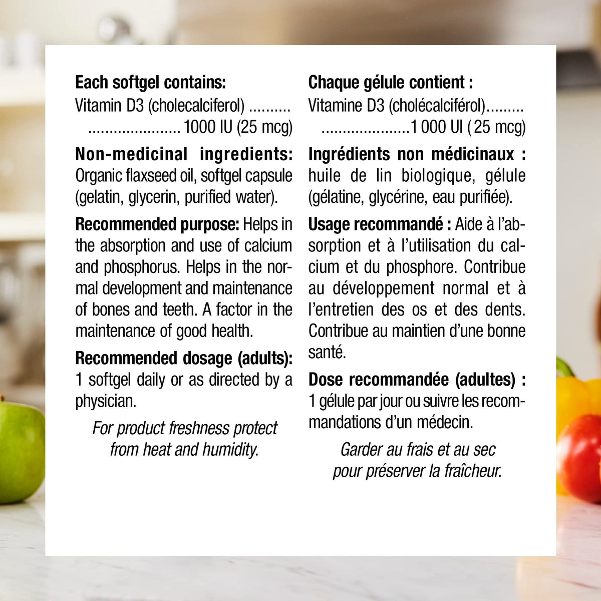 Webber Naturals Vitamin D3 1,000 IU - 375 Softgels - image 4