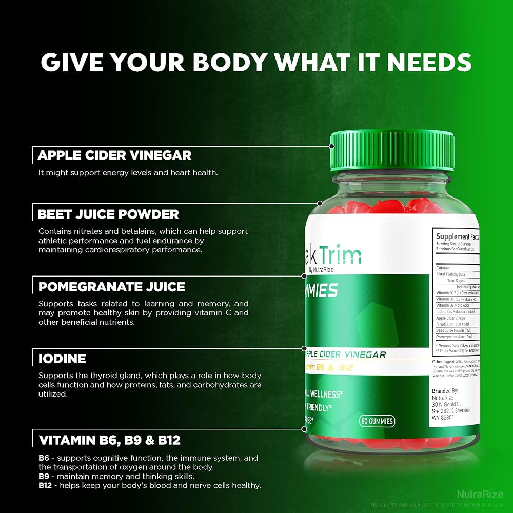 NutraRize Peak Trim Keto ACV Gummies - 180 Gummies - image 5