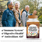 Superfood MD Lions Mane Mushroom Supplement with Turkey Tail Reishi