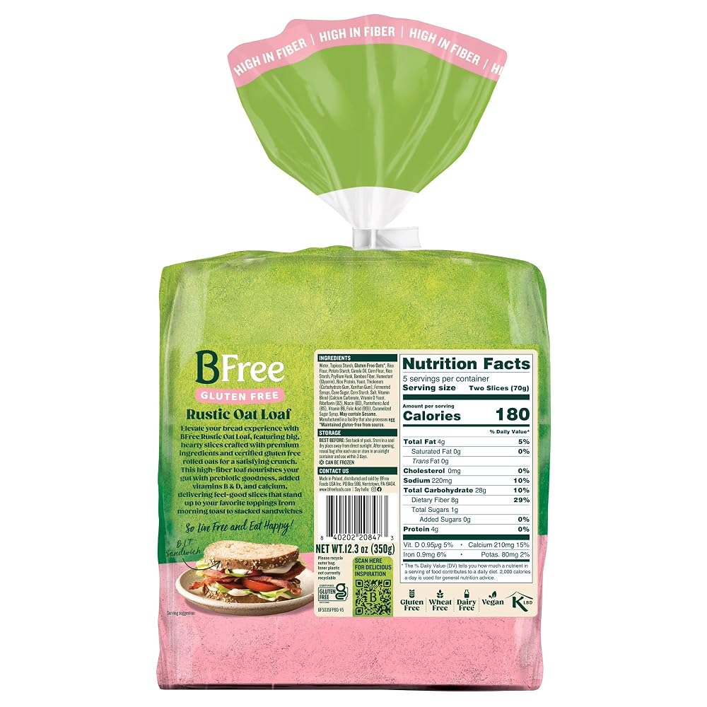 BFree Gluten Free Oat Loaf with Calcium & Vitamins B+D - 3 Pack - image 3