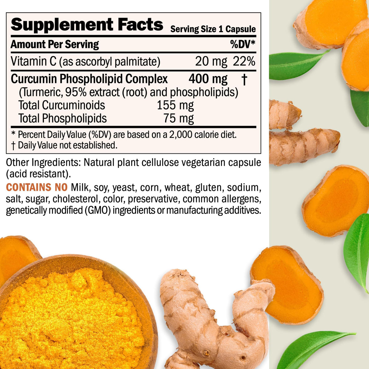ANDREW LESSMAN Turmeric 400 - Capsules - 95% Curcuminoids as