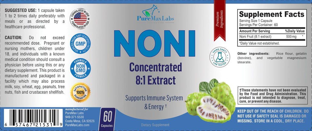 YUMMYVITE Noni Fruit Extract Immune Support - 60 Capsules - image 6