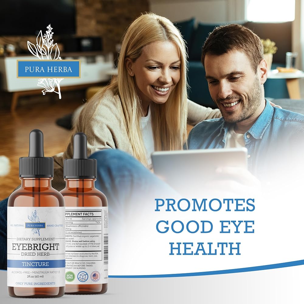 Pura Herba Eyebright Herb Extract Oral Drops - 2 Fl Oz - image 2