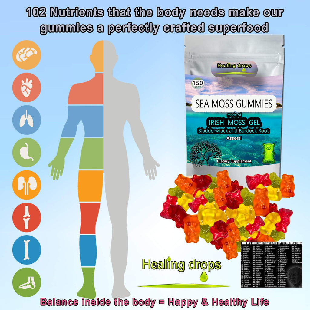 HEALING DROPS Irish Sea Moss Gummies