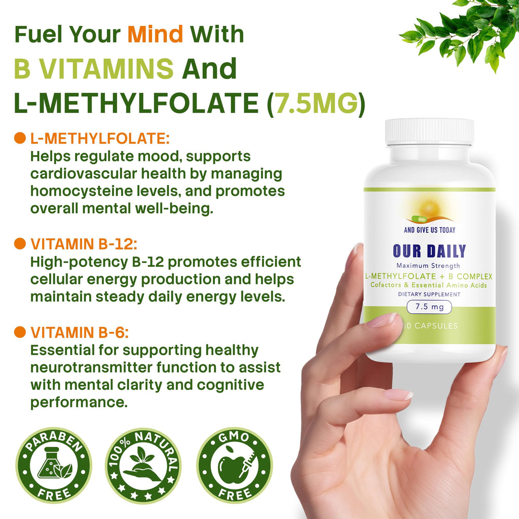 AND GIVE US TODAY OUR DAILY Our Daily Vites L-Methylfolate B Complex