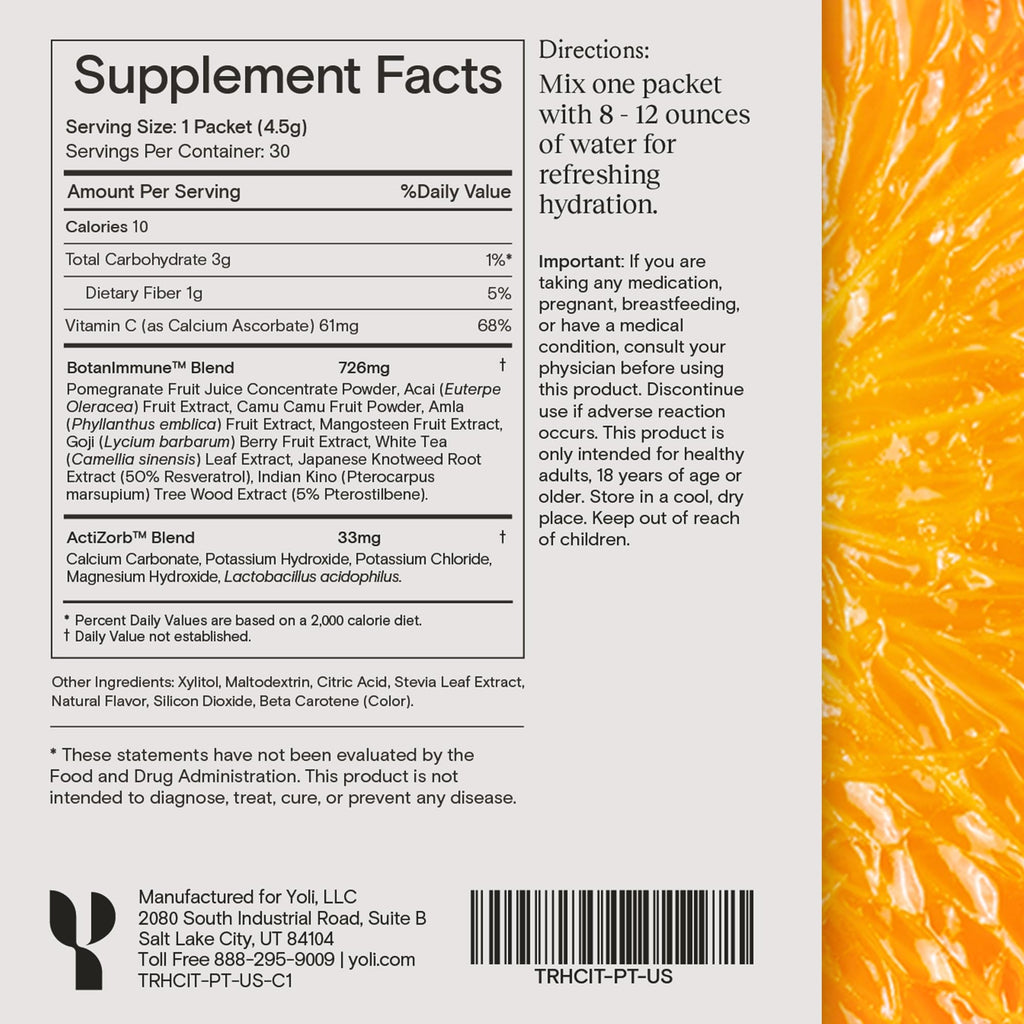 Yoli® Yoli Truth Antioxidant and Immune Support Powder Citrus - 30 Packets - image 4