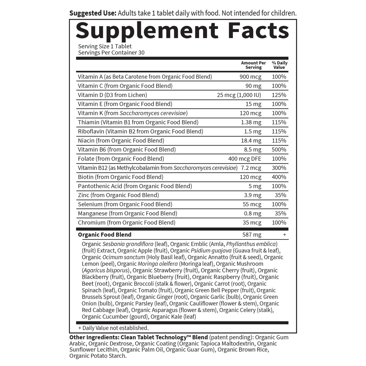 Garden of Life Once Daily Whole Food Multivitamin for Men