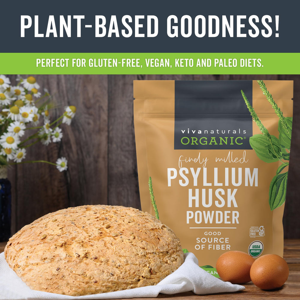 Viva Naturals Organic Psyllium Husk Powder - 24 oz - image 3