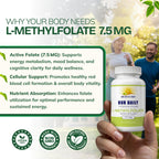 Our Daily Vites L-Methylfolate 7.5mg Vitamin B9 - 90 Capsules - image 5
