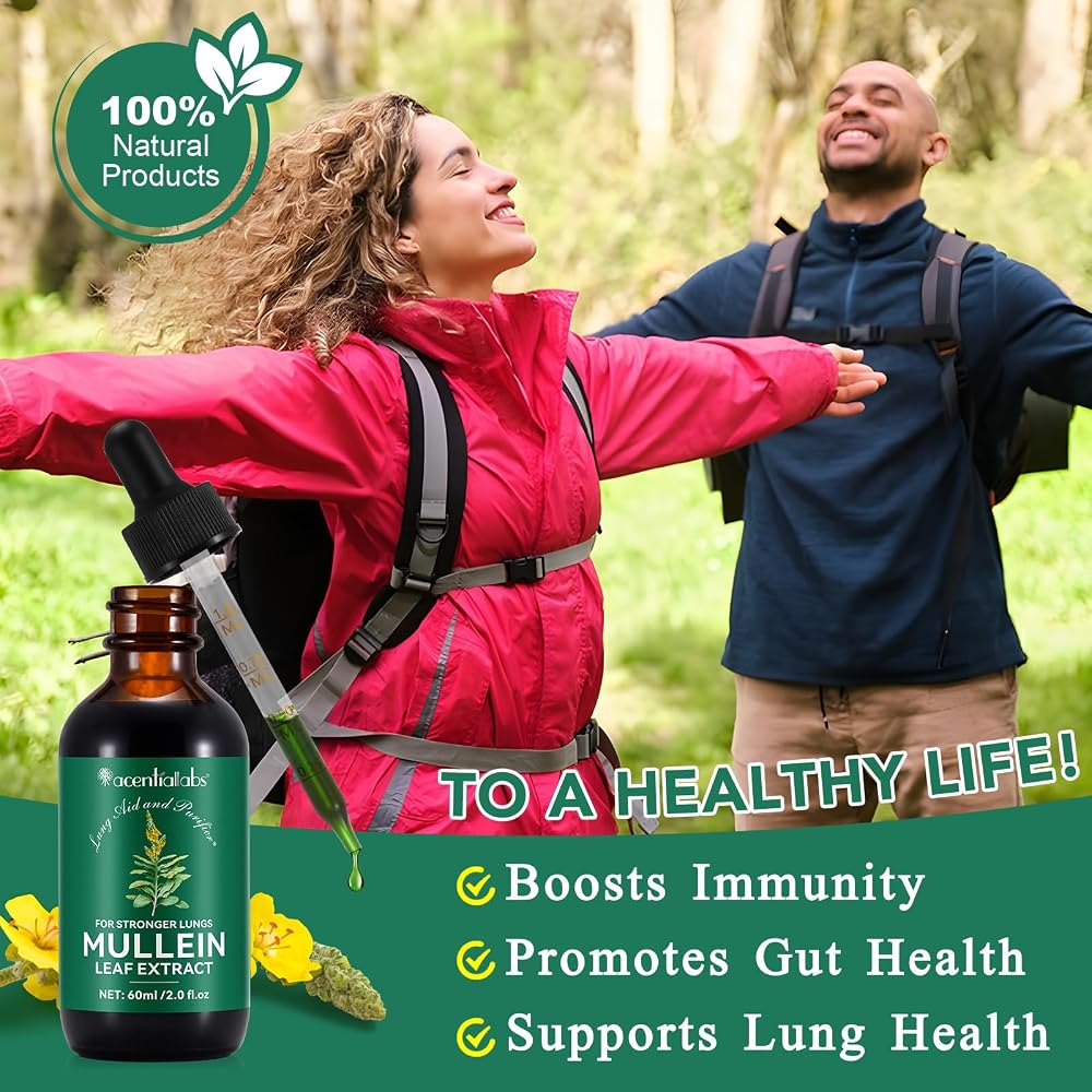 Newseel Mullein Drops for Lungs Breathing Support - 2 Fl Oz - image 6