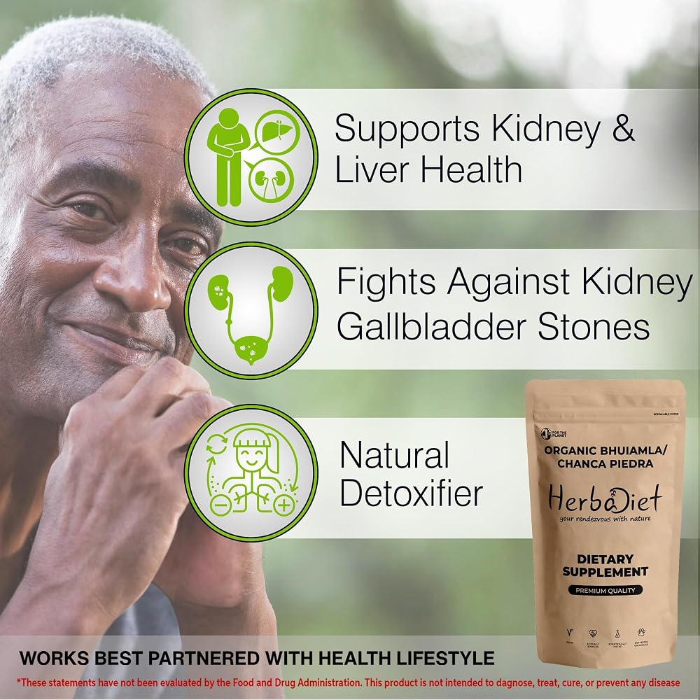 Herbadiet Organic Chanca Piedra Powder Kidney Support - 227g - image 4