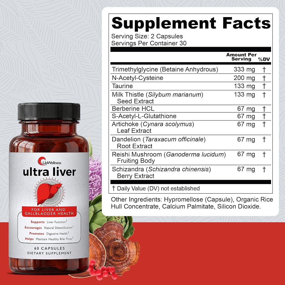 UpWellness Ultra Liver Supplement for Liver Support and Gallbladder