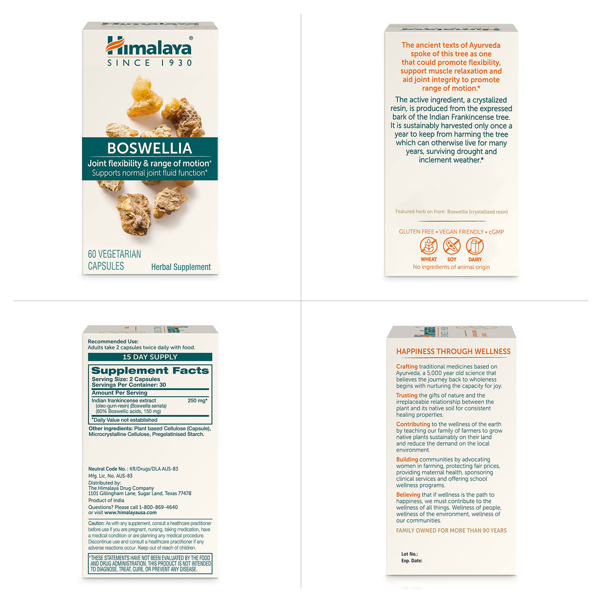 Himalaya Boswellia Extract250 mg Joint Support - 60 Capsules - image 6