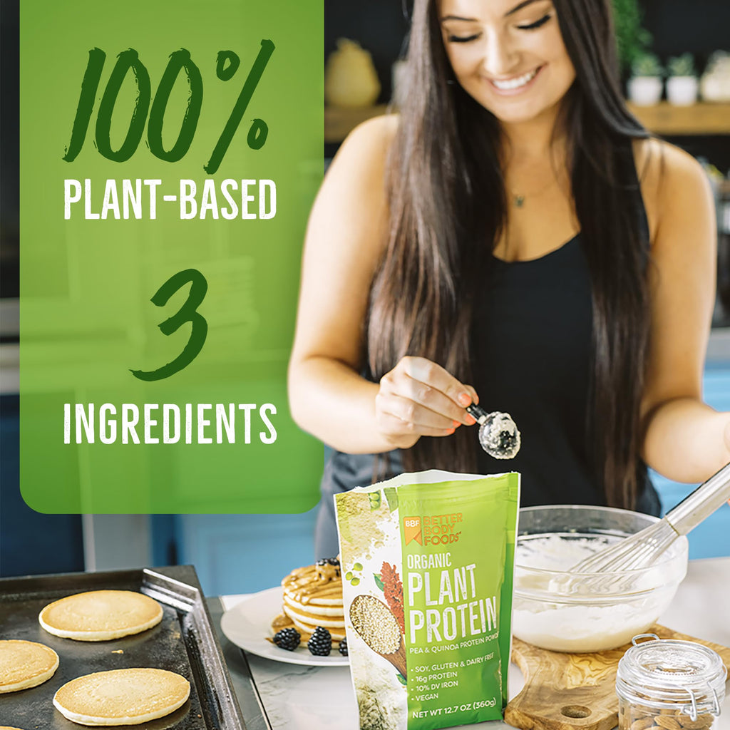 BetterBody Foods Organic Plant Protein Powder Unflavored - 12.7 Oz - image 4