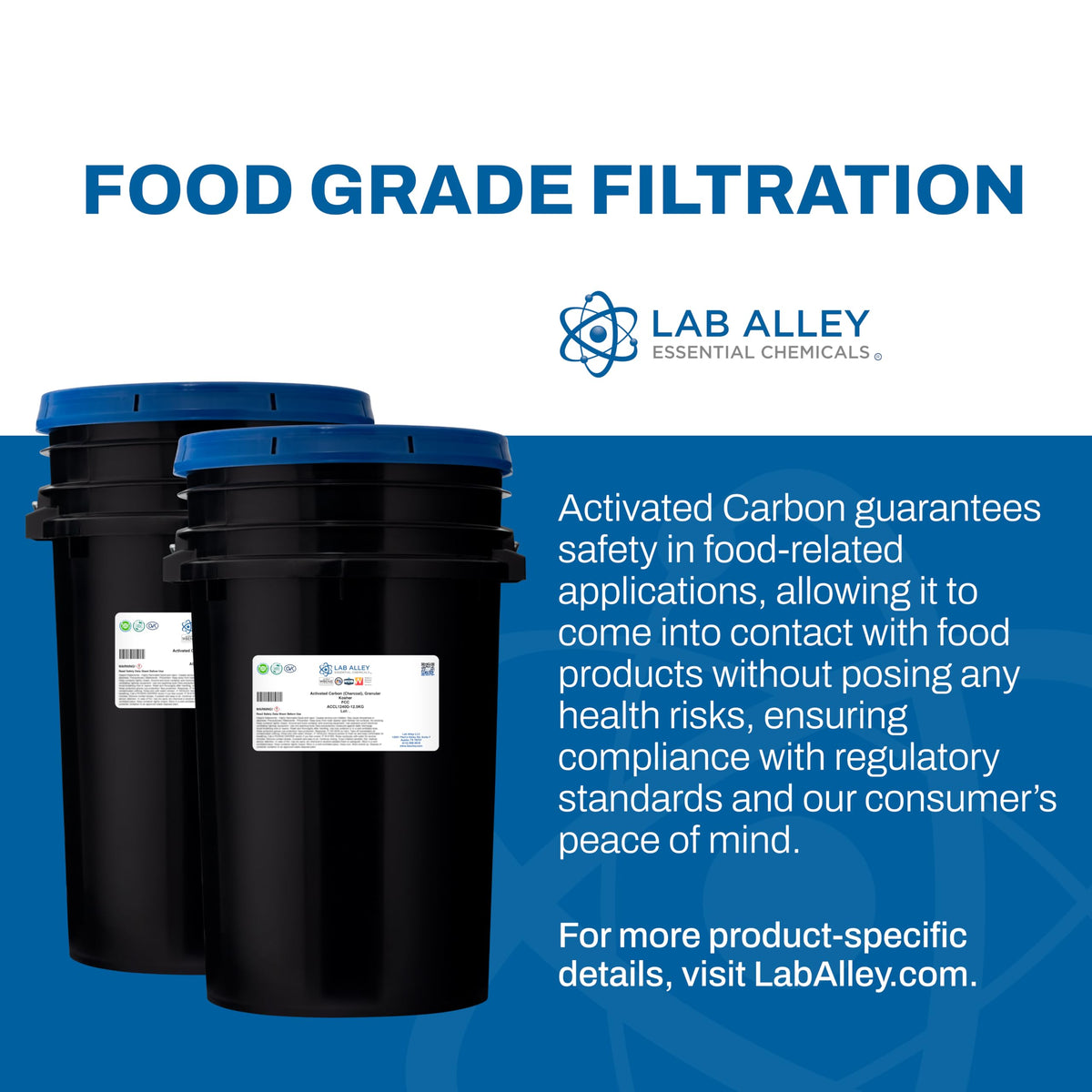 Lab Alley Activated Carbon Granular Food Grade - 25 Kilograms - image 5