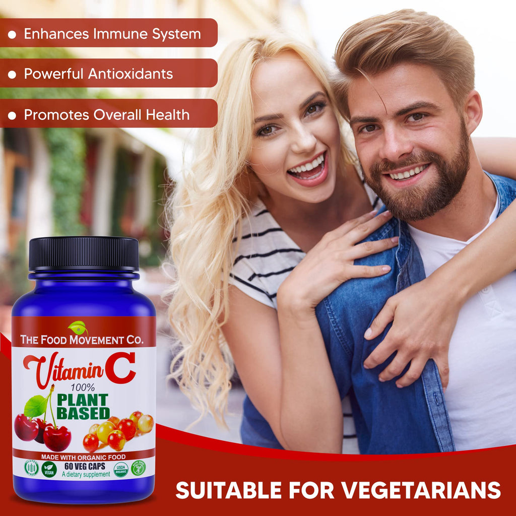 THE FOOD MOVEMENT CO. Plant-Based Vitamin C 125mg - 60 Capsules - image 5