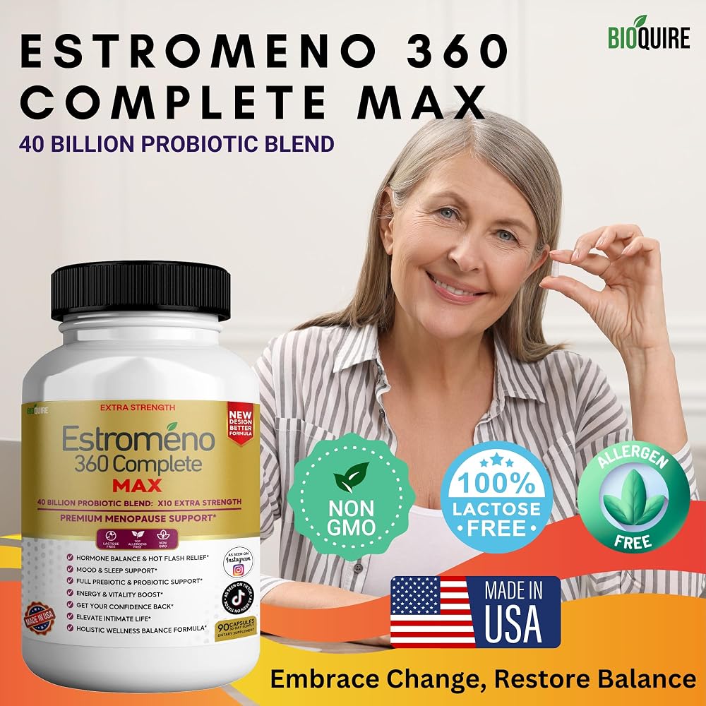 BIOQUIRE Estromeno 360 Complete Max Menopause Support - 60 Capsules - image 7